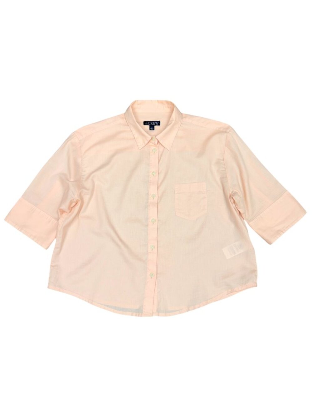 J. CREW Women's NEW Herringbone Twill 3/4 Sleeve Button Down | Size 12